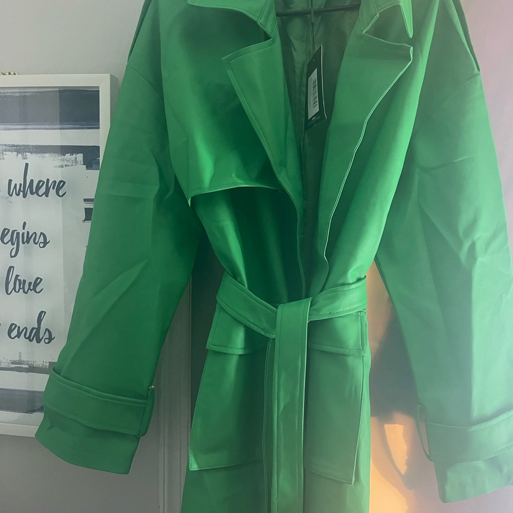 Brand New!!! PLT Faux leather trench. US 12 - Picture 4 of 7